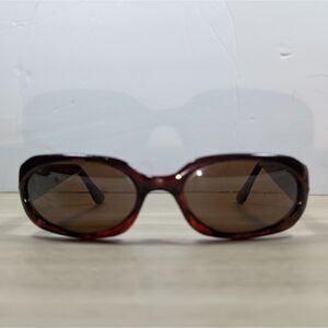 Vintage Y2K Narrow Sunglasses Brown Tortoise Rectangular Retro 90s 00s